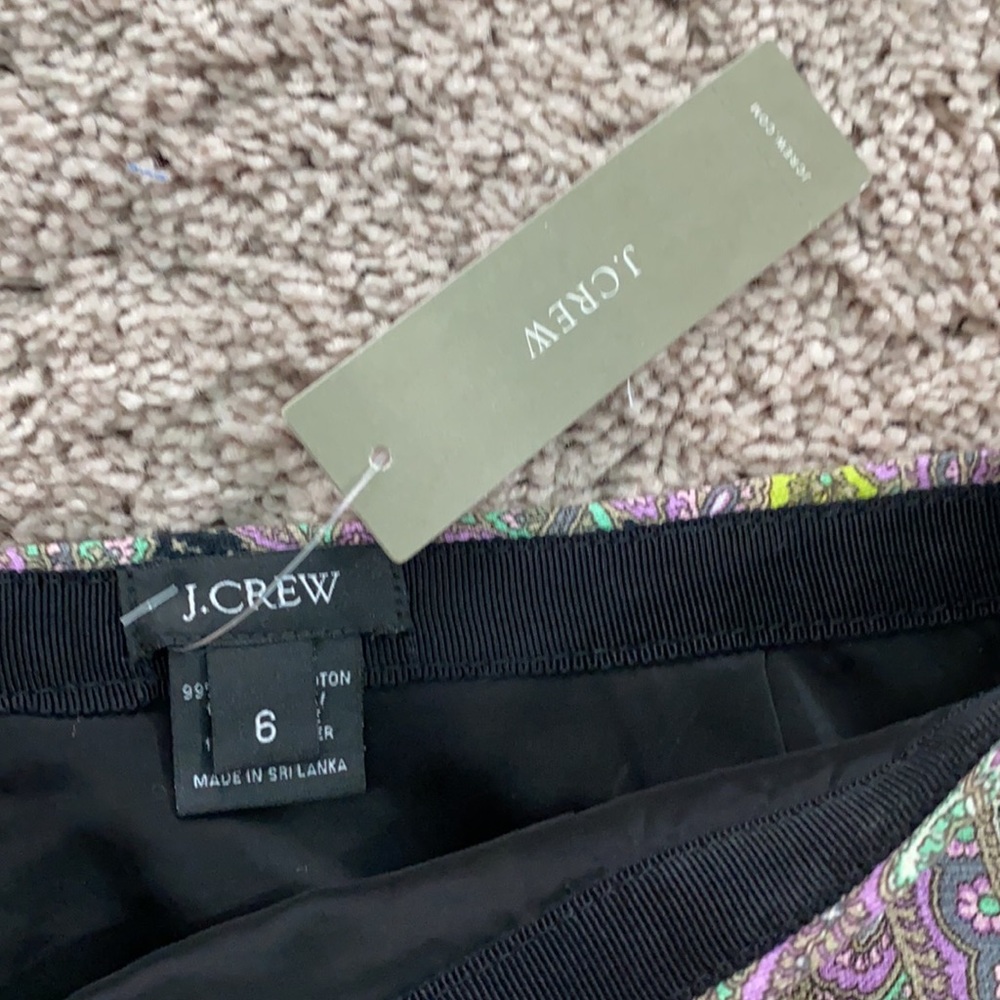 NWT J. Crew Paisley Pencil Skirt 6 - Picture 4 of 10